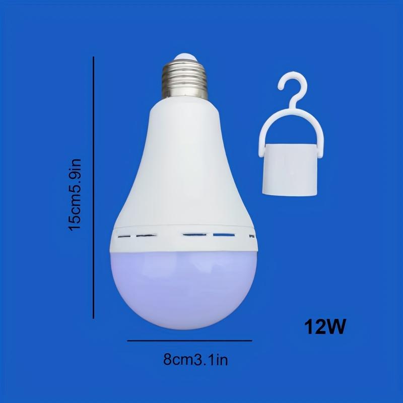 E27 LED rechargeable light bulb, water-resistant, 220V constant current emergency light, suitable for home, outdoor, and camping use.