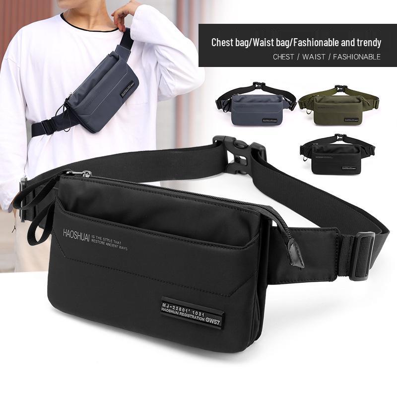 New Men's Trendy Multi-Functional Sports Waist and Chest Crossbody Bag