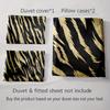 Golden Tiger Stripes Bedding Duvet Cover Sets Duvet Covers Pillowcases Gifts (1 * Duvet Cover 2 * Pillowcases, Without Duvet Insert)