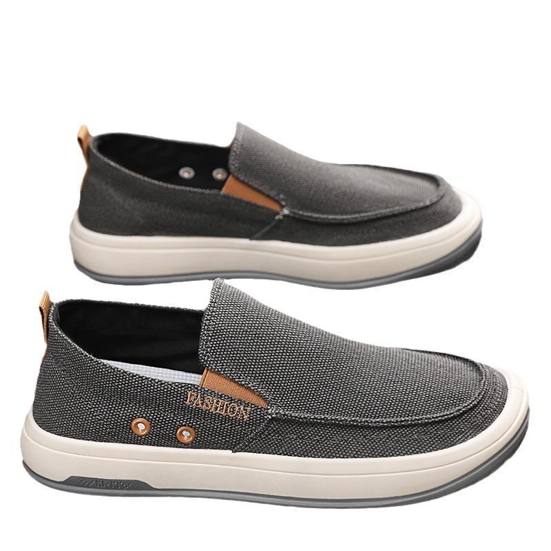 Spring and summer new casual men's shoes trendy versatile sailing shoes breathable one-pedal canvas shoes shoes
