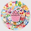 50 Cream INS Style Graffiti Stickers: Hand-Painted Cute Card, Phone Case & Suitcase Decor