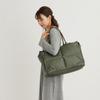 Rootote 1244 Feather-Filled, Freestanding, Horizontal Tote Bag with Shoulder Strap, FE Grande CARO-A (Forest Green)