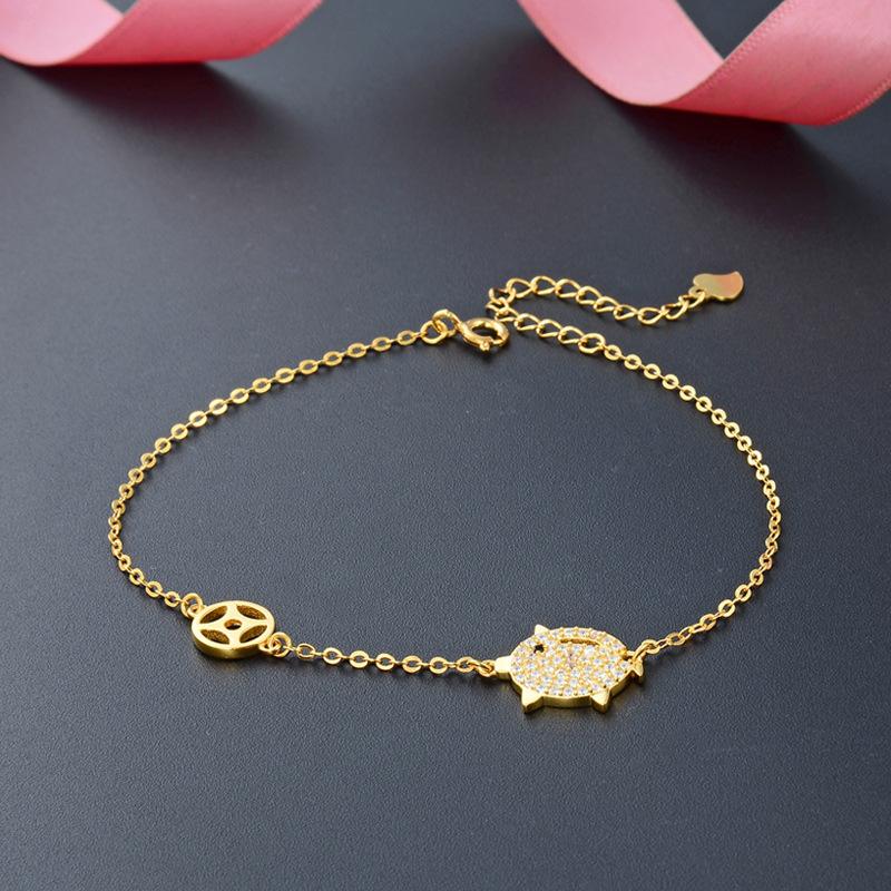 Lindon Kvinner Zircon 925 Sterling Sølv Smykker Geometrisk Perle Kjede Link Armbånd Mote Fin bryllupsgave til kjæresten