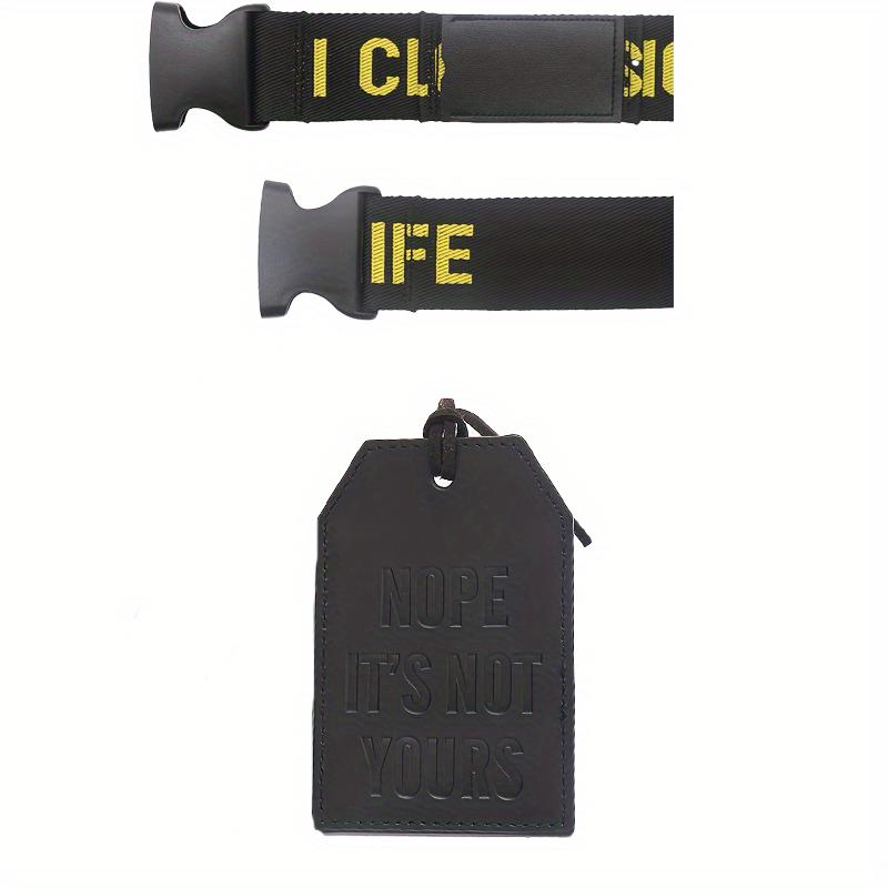 Travel Luggage Strap Combo 2pcs Elastic Straps + Boarding Pass Cross Code Trolley Strap with PU Tag for Easy Identification