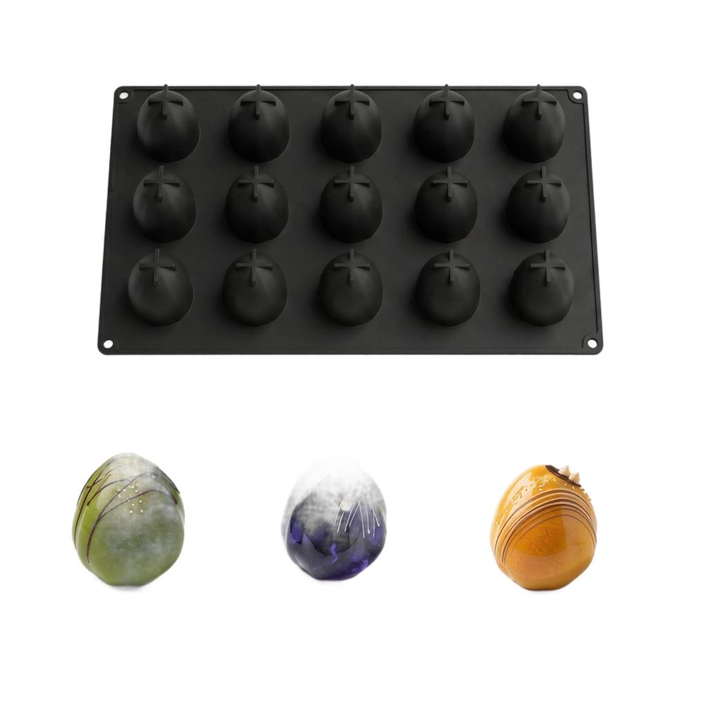 15 Cavity Round Silicone Mold for DIY French Mousse Dessert Food Grade Chocolate Pudding Baking Mold Flexible Non Stick Silicone Tray