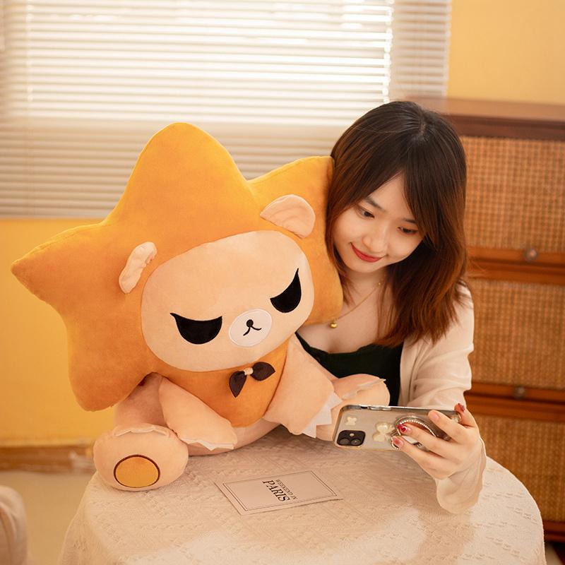 Pop Kawaii Game Anime Luxiem Luca Kaneshiro Cosplay Cute Lion Toys Plush Stuffed Embroidery Doll Bags Pendant Cartoon Kid Gift