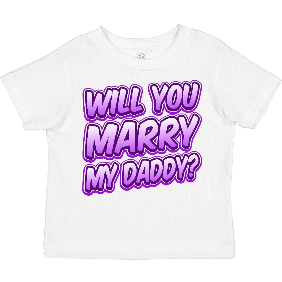 Inktastic Will You Marry My Daddy (purple) Toddler T-Shirt Proposal Engaget 120