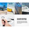 Shore-Side Mooring Rope for Small Boat Stops, Elastic Dock Line Set with Beach Stake and Quick Clip Connection