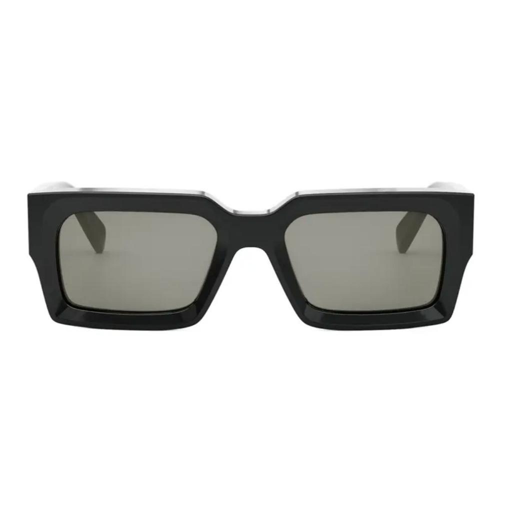 Celine Occhiali da Sole Rettangolari Specchiati con Logo Occhiali da Sole Uomo Nero CL40280U01A
