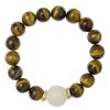 Natural Tiger Eye Stone Beaded Bracelet for Women 10mm Round Beads Stretch Bangle Semi-Precious Gemstones Bracelets DIY Jewelry Gifts