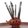 Nordic Hedgehog Wooden Pen Holder for Office or Kids' Room Decor