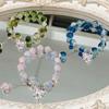 Fashion Crystal Butterfly Bracelet Colorful Beads Charm Elastic Bracelet Women Jewelry Accessories Gifts