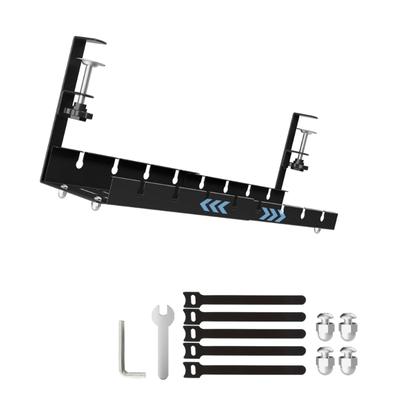 Carbon Steel Wire Management Tray Retractable Cable Cord Organizer Metal Cable Tray Clamp Hanging Organizer Shelf