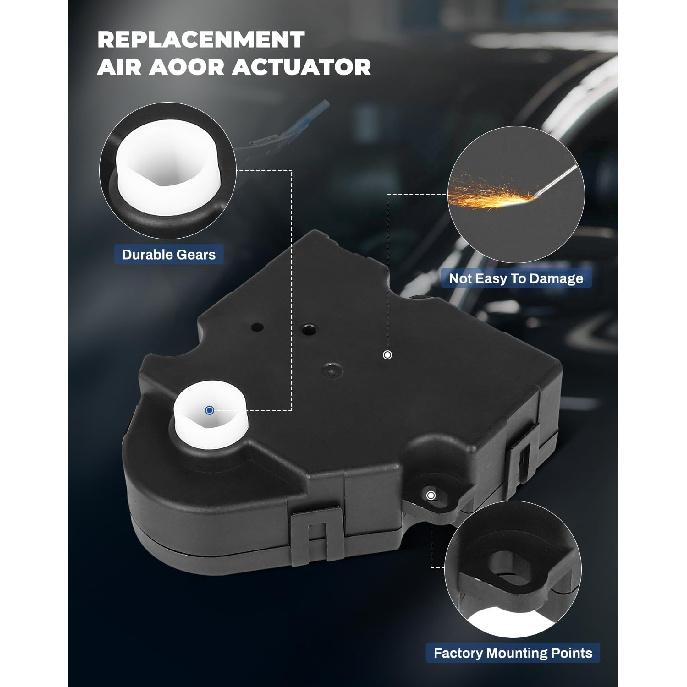 LUJUNTEC A/C HAVC Heater Blend Door Actuator with Recirculation Control | Direct Fit for 2010-2012 Ford Fusion, 2011-2012 Lincoln MKZ & 2010-2011