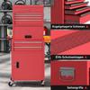 Three-Part Steel Locking Tool Chest - Red