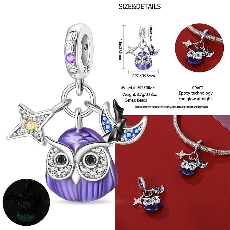 New Coppering Halloween Witch Skeleton Bat Charm Chain Beaded Fit Original Bracelet Diy Ladies Jewelry