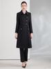 Women's Mid-Length Wool Blend Coat for Professional & Office Wear