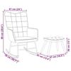 VidaXL Chaise à bascule avec repose-pied gris foncé velours, fauteuil à bascule, chaise longue, siège de salon, chaise, 4016844
