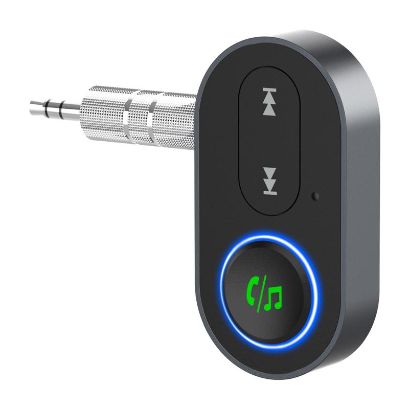 Bluetooth-compatible Receiver Wireless  Adapter 3.5mm Aux Handsfree with Mic Music Receiver Support Voice Broadcast