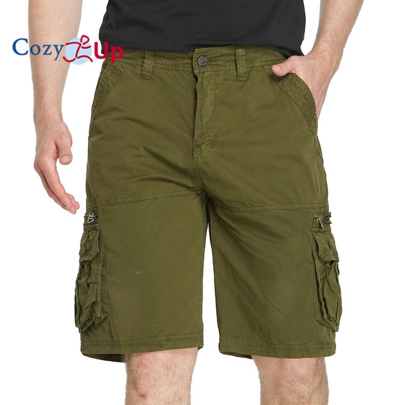 Cozy Up Men's Cargo Shorts Lightweight Multi Pocket Casual Short Pants with No Belt
