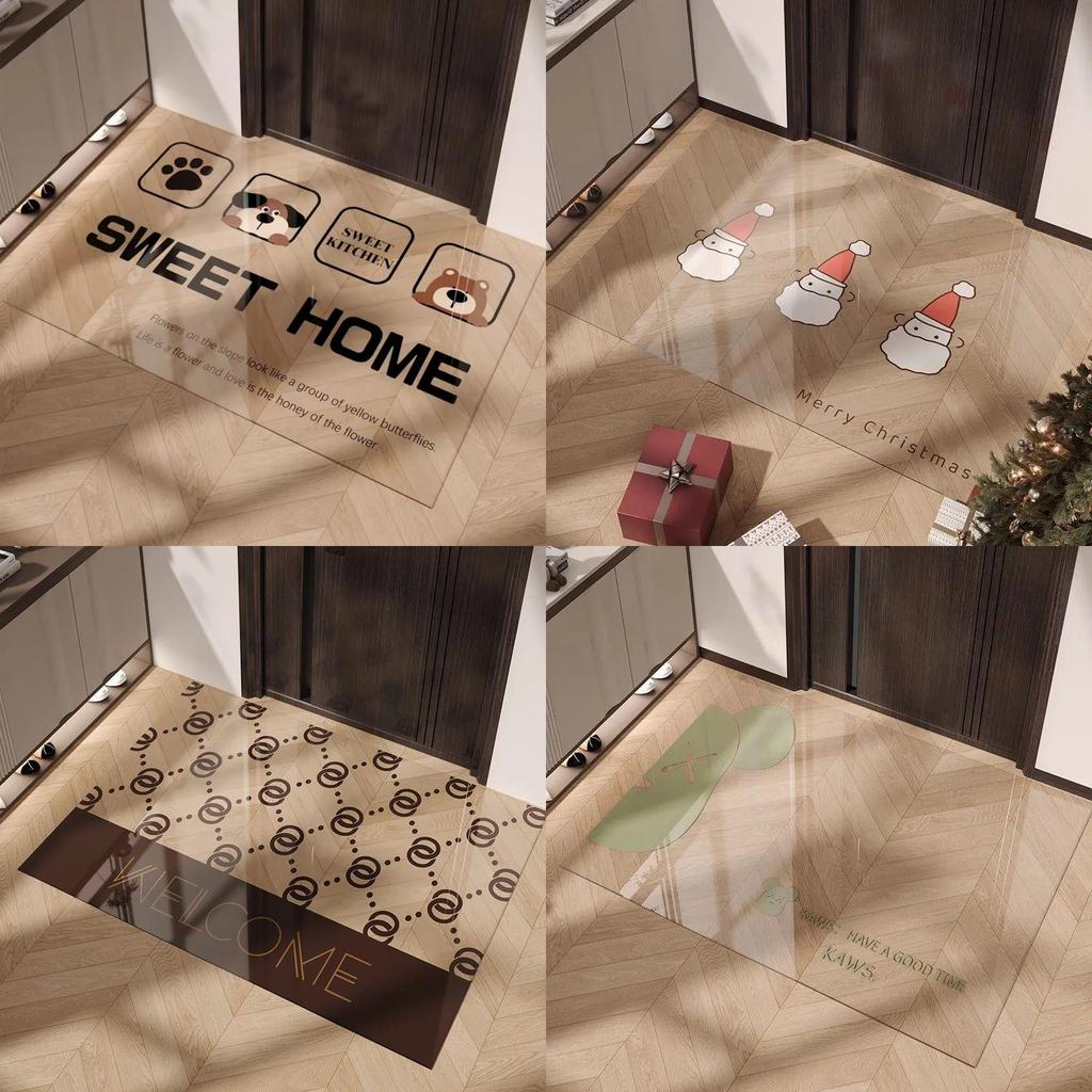 Cartoon Animal Pvc Door Mat With Waterwashable Surface For Home Entrance