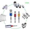 3pcs Impact Grade Socket Adapter Power Hand Tool Part Driver Extension Set Screwdriver Holder Drill Nut Attachment