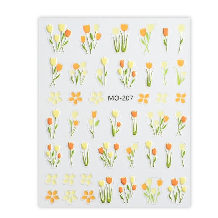 

Наклейки для ногтей Тюльпаны Наклейка для ногтей Цветочные Ногти Арт Наклейки Украшение для Женщин жёлтый