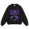 Oversized Vintage Washed Graphic Hoodie Unisex Streetwear Loose Fit Cotton Sweatshirt Men Women
