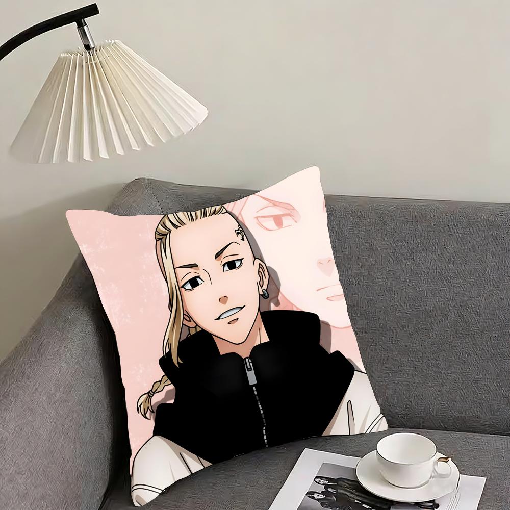 TTokyo RevengerR Anime Cushion Cover Pillowcase Ultra Soft Skin Friendly Fabric Cloud Like Comfort Concealed Zipper