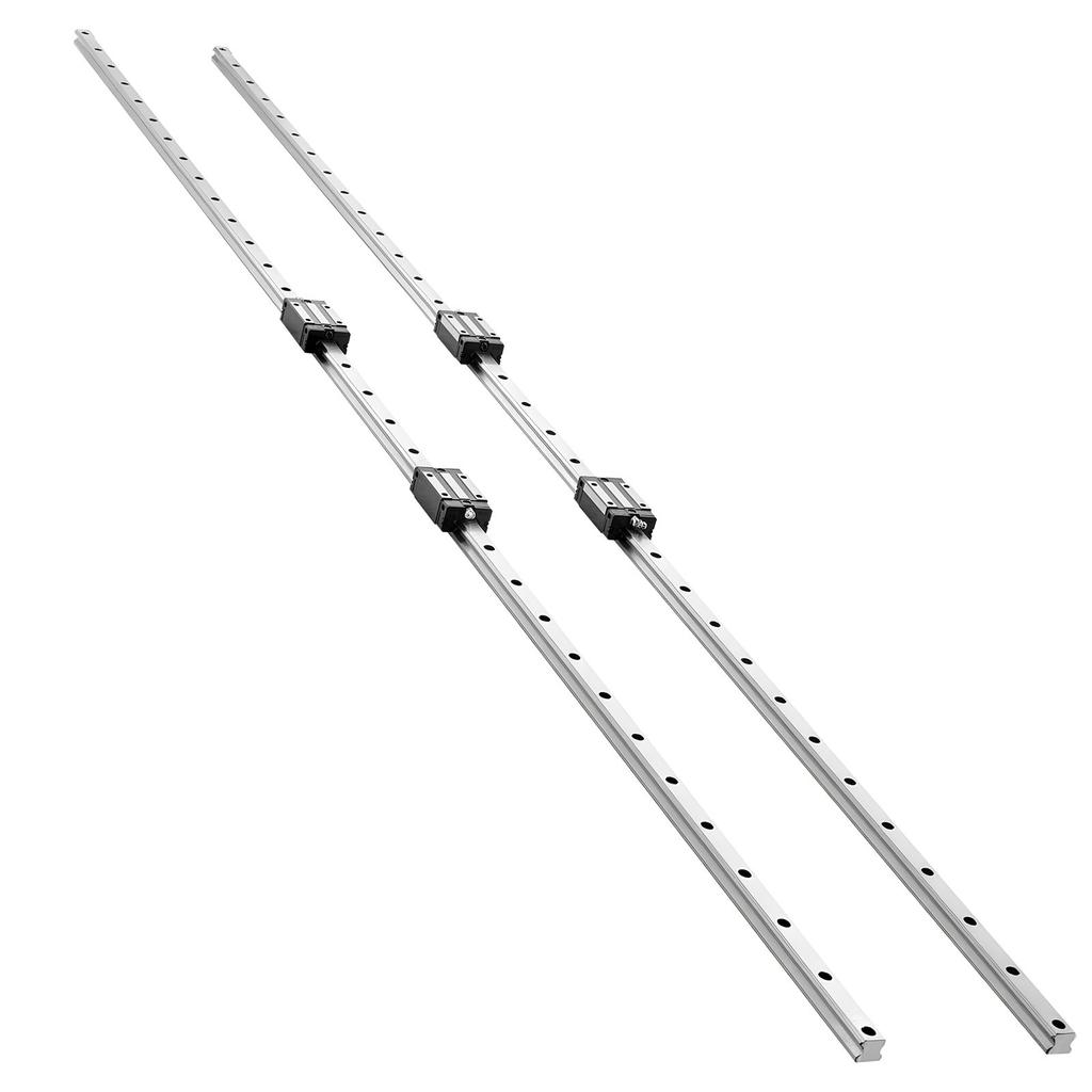 VEVOR Linear Rail Guide Kit, HGR20, 2Pcs 2000 mm (78.74 inch) Linear Motion Rails and 4Pcs Bearing Slide Blocks, Anti Rust and High Precision Kit