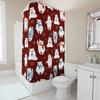 TU Cute Polar Bear Shower Curtain Winter Animal Pattern Bathroom Decor Waterproof Fabric Home Decor Farmhouse Style Washable