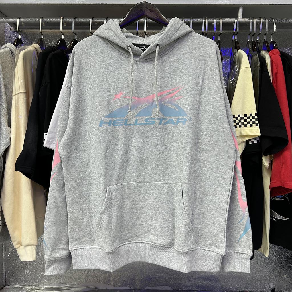 [Autumn and Winter Series] Fog High Street Washing Water Old Heavy Industry Head Printing Casual Sweater Couple Hoodie