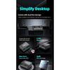 210W Retractable USB C Charger 70cm Telescopic Cable 6-in-1 Desktop Fast Charging Station for IPhone Tablet IPad