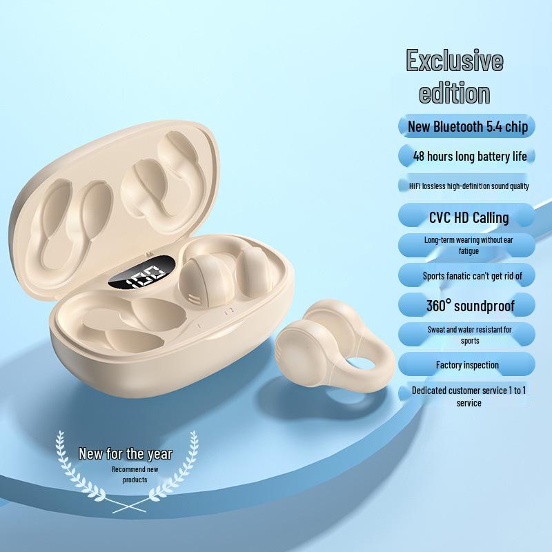 Junyi Bird 2025 Open-Ear Bone Conduction Bluetooth Sports Headphones with Noise Cancellation