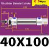 Corrosion Resistant Stainless Steel Pneumatic Cylinder 16-40mm/50-150mm