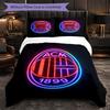 Set Biancheria da Letto AC Milan 3 Pezzi Morbido Set Copripiumino con Federe Set Decorazione Camera da Letto per la Casa