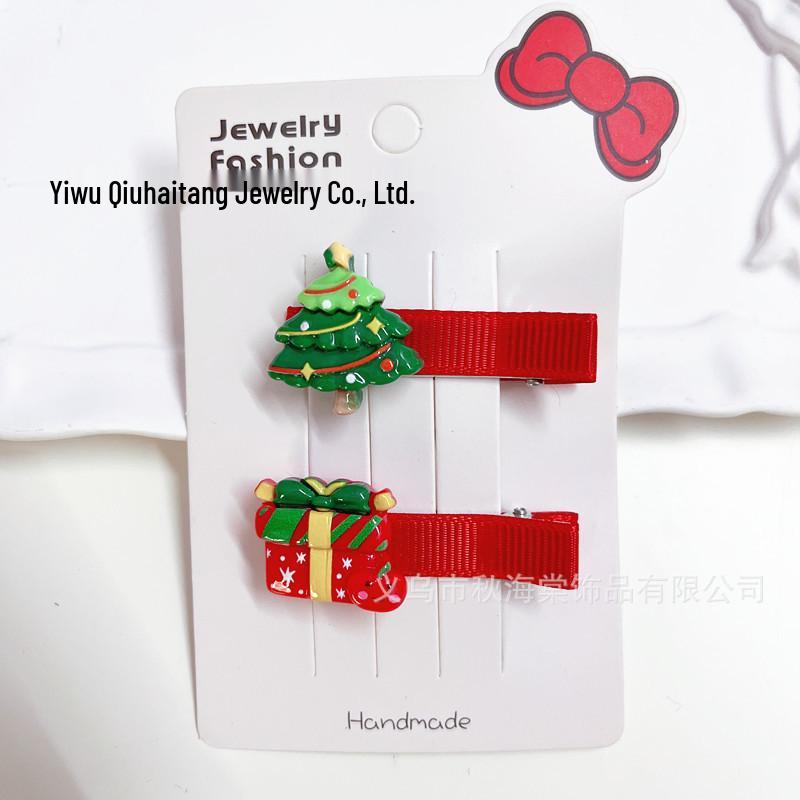 Christmas Hair Clip & Headband Set: Antlers, Snowman, Santa Claus Party Accessories