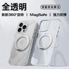 360 Rotating Gear Magnetic Phone Stand Case IPhone 14/13/12 Pro Max Transparent PC Shockproof Protective Cover With Built-in