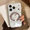 Blue bow for apple 17 mobile phone case iphone16promax magnetic suction bracket 15 retro niche 13 soft