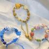 Lucky Cat Ceramic Cat Bracelet Handmade Cat Bead Bracelet Vintage Maneki Neko Bracelet  Women