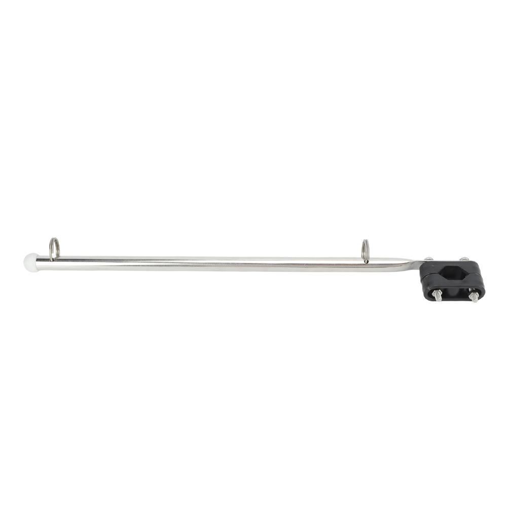 Silver Marine Flag Pole 390mm Flagpole Flag Holder Stand Rail Type Flag Pole  Boats