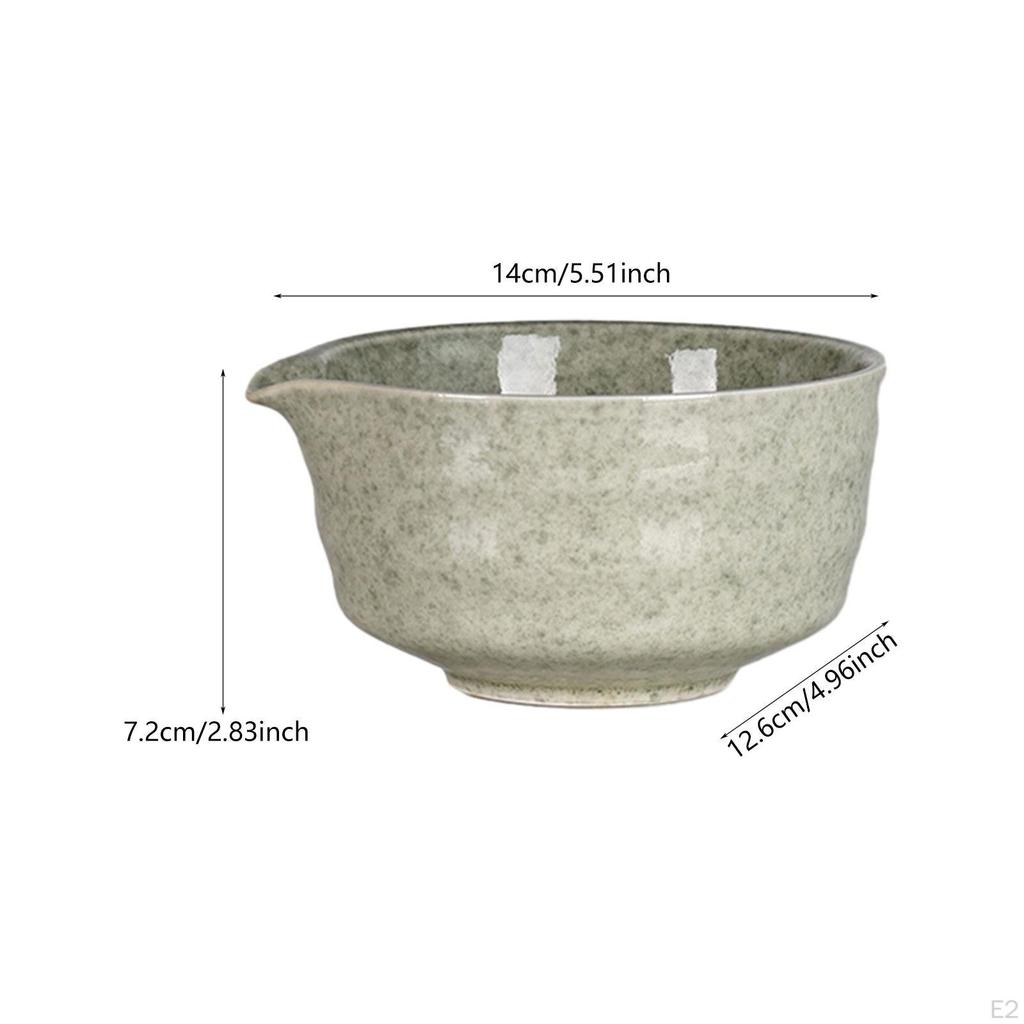 Ceramic Matcha Bowl with Spout Accessories for Home Kitchen Dining Room
