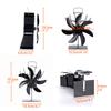 7 Blades Stove Fan Heat Powered Fireplace Fan Log Wood Burner Eco-Fan Quiet Home Hot Air Warm Efficient Heat Distribution