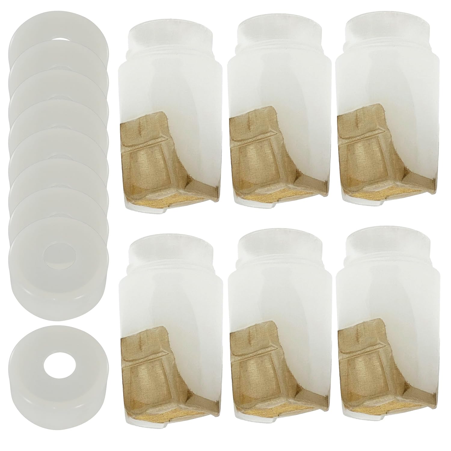 

Yotoriyama Filter Lid for Spray Brass Mesh x 6 Compatible with Pipe Diameter 510g Free-Size + Guns, #200 pieces, 8-12mm,