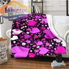 Love-miss You-gift for Girlfriend Fluffy Blanket Flannel Warmth Soft Plush Sofa I Love You Heart Pattern Blanket Tourist
