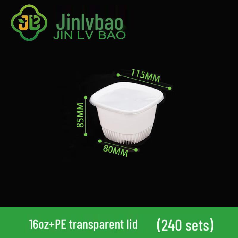 Jinlvbao Disposable Round Plastic Takeout Containers with Lids