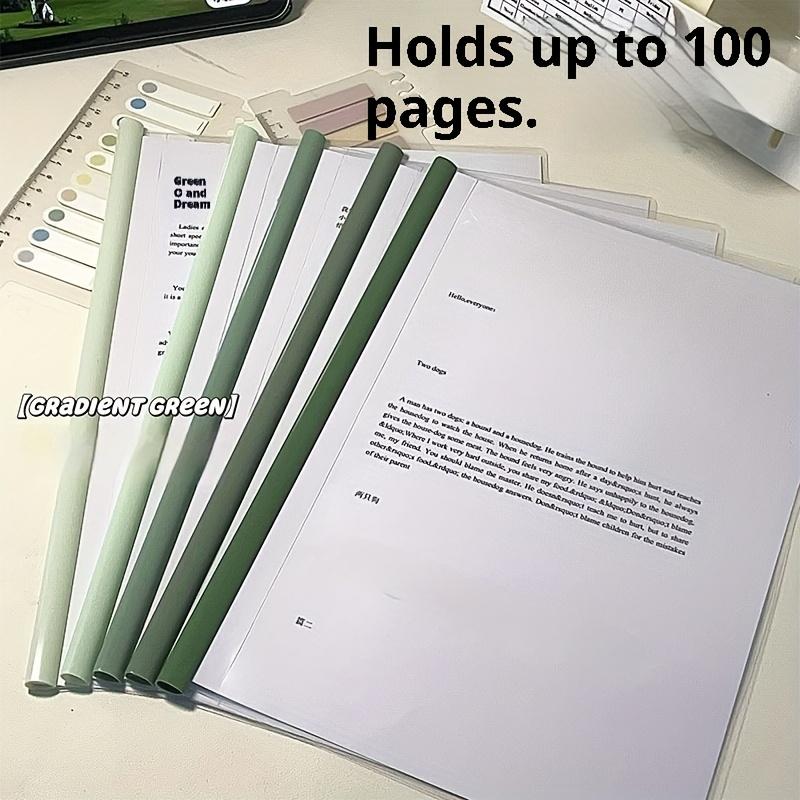 10PCSPack A4 Gradient Pull Rod Clip Transparent Large Capacity Lever Clip Student Document Storage Binder with Pull Rod 2090₽
