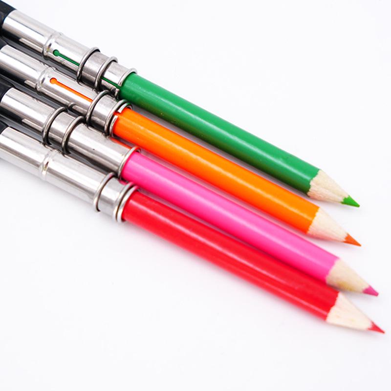Double-Headed Stainless Steel Pencil Extender and Sharpener