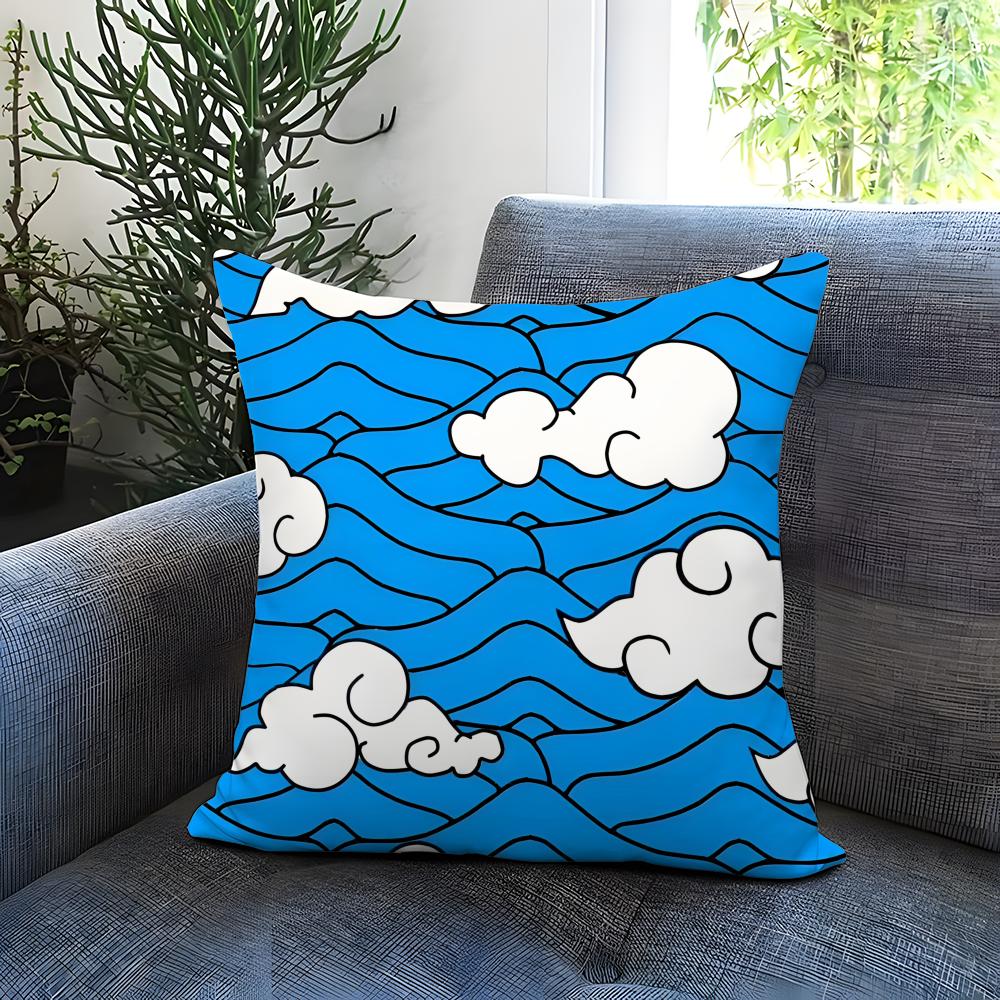 White cloud texture Cushion Cover Comfortable Reversible Pillow Cover Ideal for Car Sofa Bedroom Beyond 40x40 cm