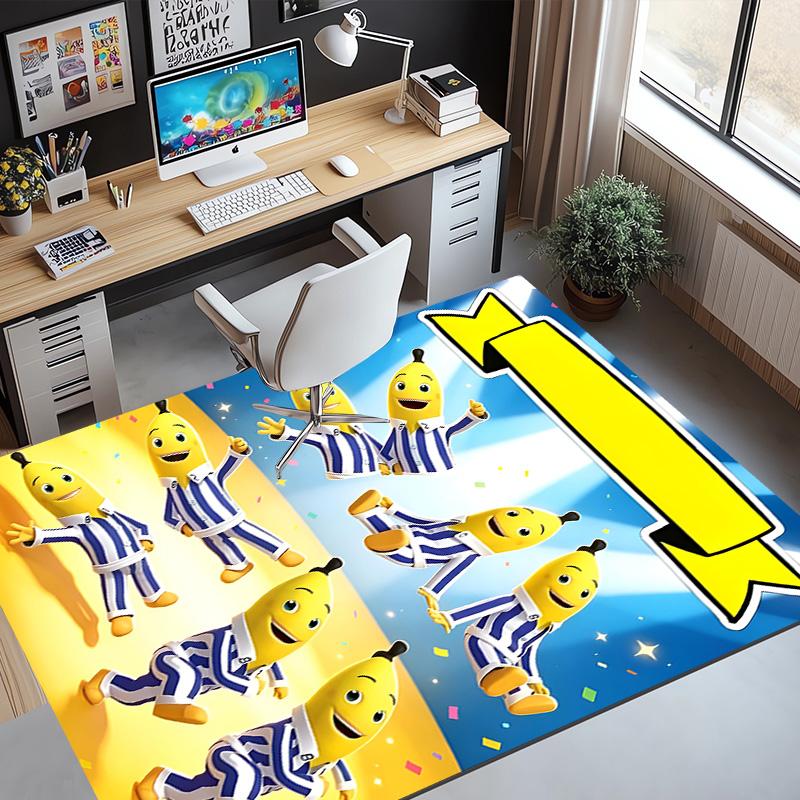 Bananas in Pyjamas Pattern Rug, Indoor/Outdoor Mat, for Picnic, Gameroom, Bedroom, Office, Living Room, Home Decor Carpet, Birthday Gift